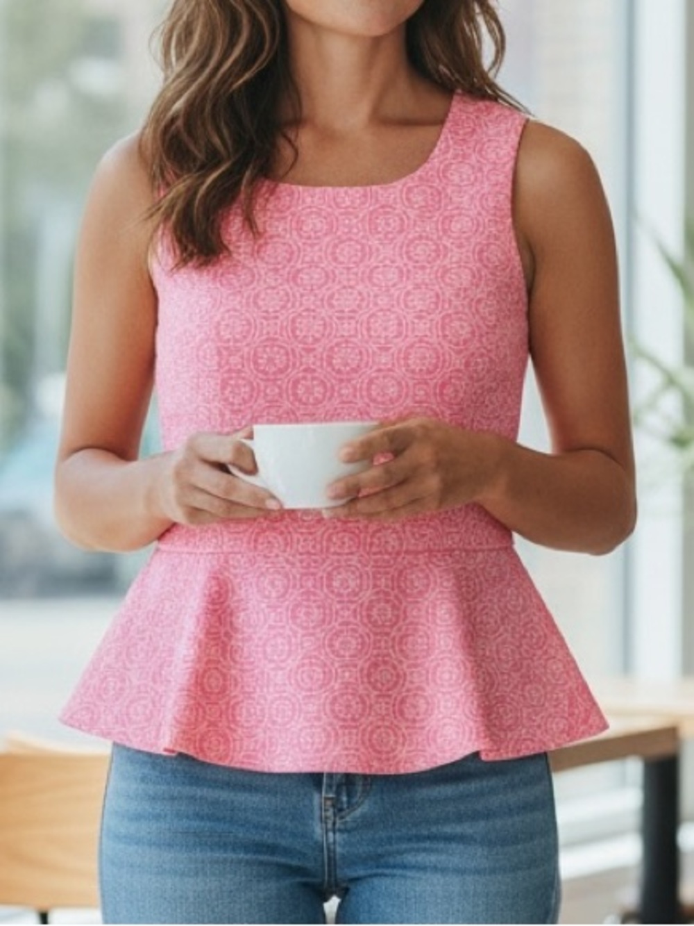Forever 21 Pink  Top ruffles elegant
